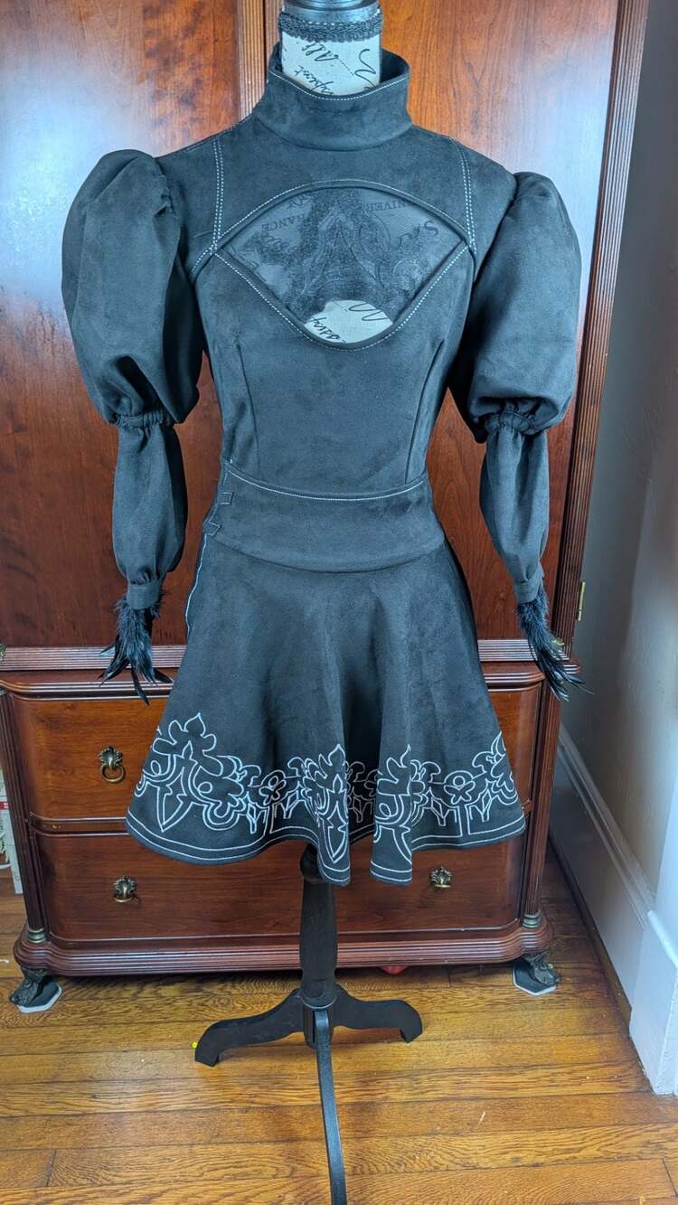 Miccostumes Nier Automata YoRHa No.2 Type B 2B Cosplay Dress Costume